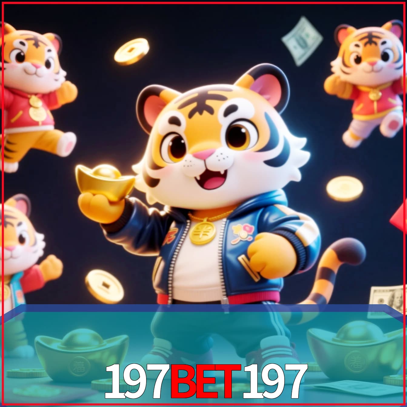 Slot machine 3D icon with number 7 and 1